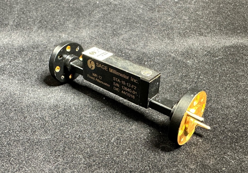 SAGE / Eravant STA-10-12-F2 E-BAND FIXED ATTENUATOR, 60 to 90 GHz, 10 dB, WR-12