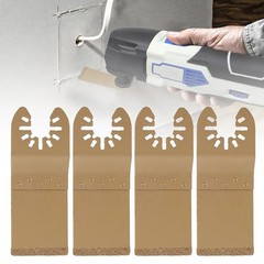 Steel 4PCS Saw Blade Tool Cutter Cemented Carbide Tiles Oscillating Cutting