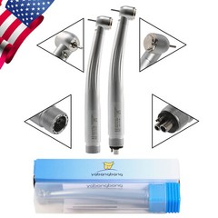 NSK STYLE Dental High Speed Fiber Optic LED Handpiece 3way Spray 4 Hole Push YBM