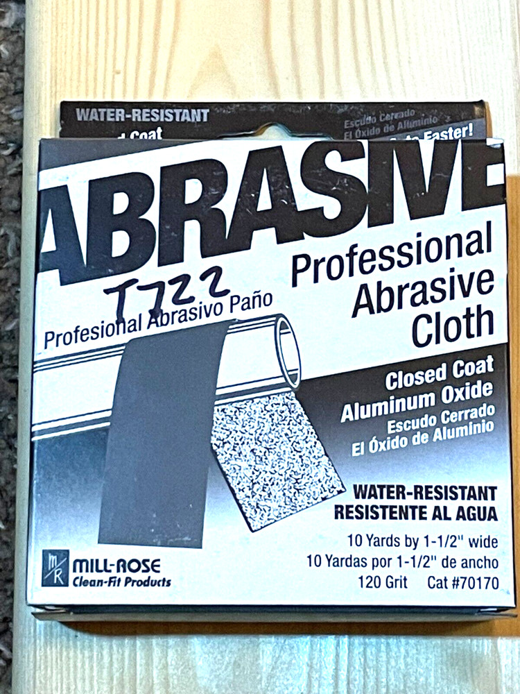 Professional Abrasive Cloth, Closed Coat Aluminum Oxide, 10 Yards x 1-1/2″
