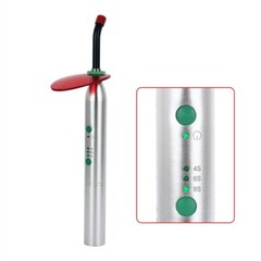 Dental LED Curing Light Cordless 1 Second Cure Light Lamp Metal Head 3Modes