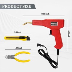 Portable Vehicle Plastic Welder Gun Kit for Bumper Repair – 200 Staples Included