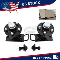 Pair 5x 4.5 Lug Superior Shipping Container Wheels, Spindle Kit Thickened 6000LB