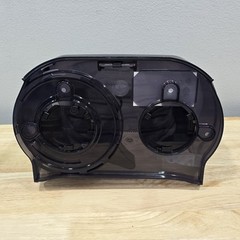 San Jamar SJMR4000TBK Twin 9″ Jumbo Roll Toilet Paper Dispenser Commercial Black