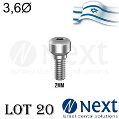 Lot x 20 Healing Cap Abutment titanium Standard Ø 3.6 mm 2 mm