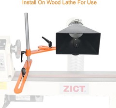 Dust Hood Stand with Folding Extension Arm, Wood Lathe Dust Hood Collection fitt