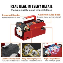 VEVOR 10 GPM Diesel Fuel Transfer Pump Kit w/ Automatic Shut-off Nozzle Hose
