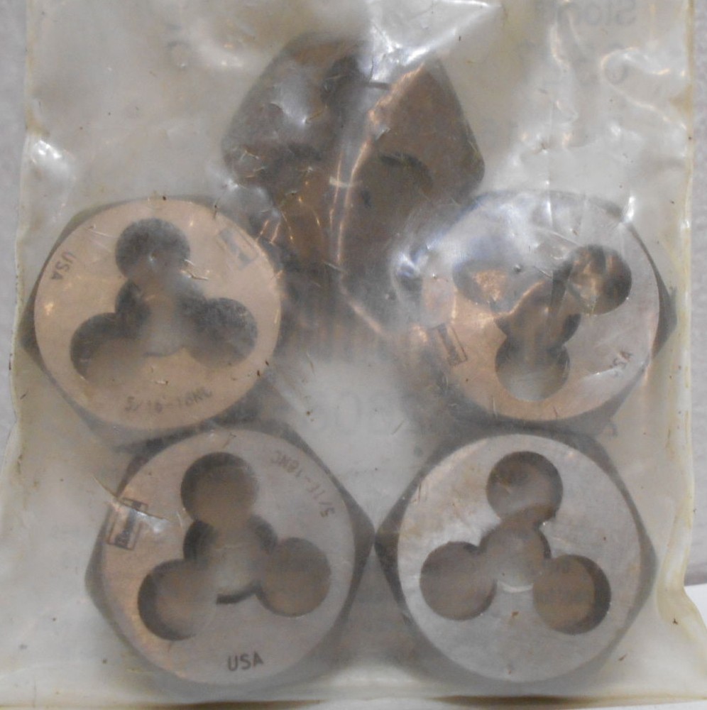 Pack of 5 IRWIN HANSON 6527 Hex Thread Die High Carbon Steel RH 5/16-18 NC1