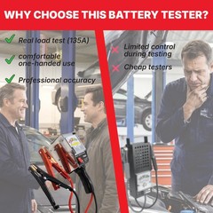 Professional 135 Amp Battery Load Tester, 6V 12V Automotive Charging System