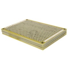 5cm x 7cm Yellow PCB Printed Circuit Board, 5 Pack, 432 Holes, 32 Pads