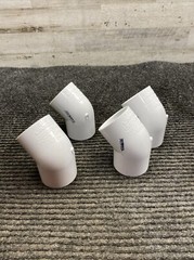 Lot of 4 Lasco SCH 40 1-1/4″ PVC 45° Elbow Slip x Slip