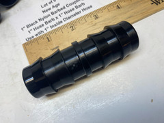 (Qty 5) New Age 1″ Black Nylon Barbed Coupling (1″ Hose Barb x 1″ Hose Barb)