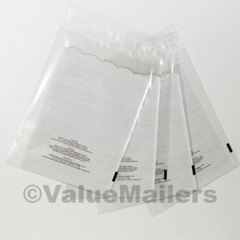 6000 10×13 1.5 Mil Bags Resealable Clear Suffocation Warning Poly OPP Cello Bag