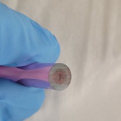 Linde Ruby Laser Rod Optical Maser Crystal 6mm x 52mm Coated Damaged
