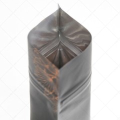 Multi-size Matte Black Foil Mylar Flat Zip Lock Pouch Bag w/ Printing&Tear Notch
