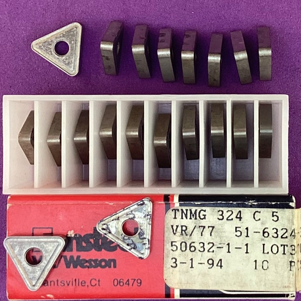 10pc VR Wesson TNMG 324 TNMG 160216 Carbide Inserts VR77🎯Machinist