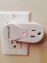 (2 pc lot) Enercell Mini Travel Surge Protector Suppressor Single Outlet LED