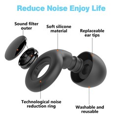 Sleep Earplugs 30dB Noise Cancelling Ear Plugs for Sleeping、Concertsz