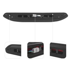 LED 3rd Brake Light 2018-2019 Ford Transit 150 250 350 350HD Red Lens Black
