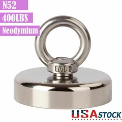 400LBS Fishing Magnets N52 Neodymium Strong Pull Force/Optional 10M Rope