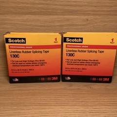 Scotch Linerless Rubber Splicing Tape-130C (Qty. 2) New-Unopened 3/4″ X 30 ft.