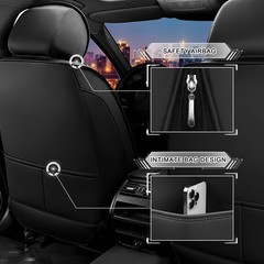 Car Seat Covers Mercedes GLE 450 2020-2026 Luxury Nappa Leather Set Black White