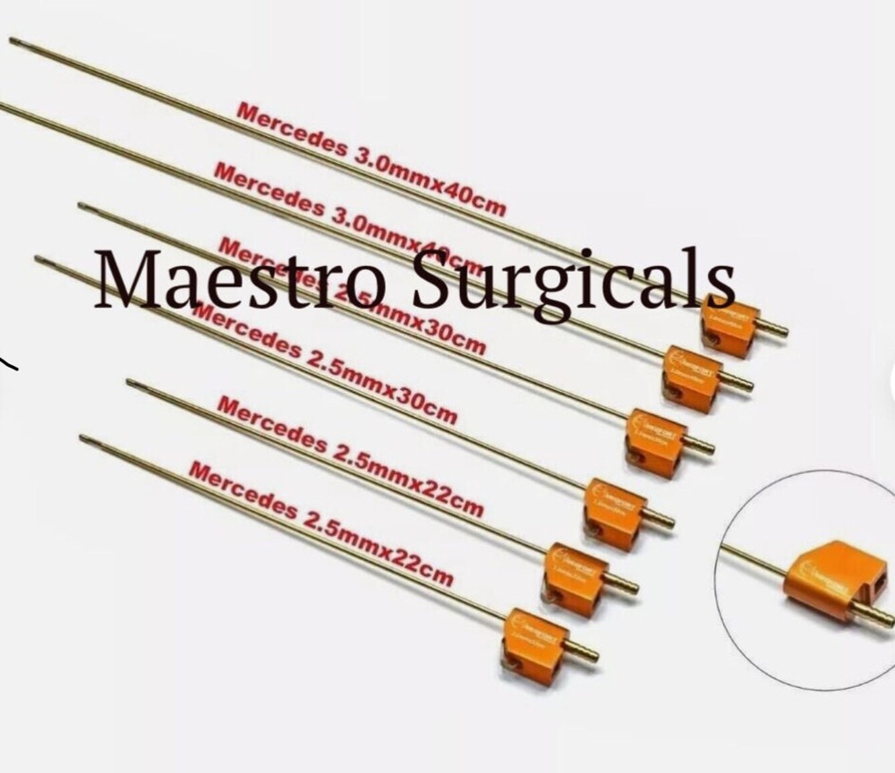 MicroAire Pal Type Fitting Liposuction Cannulas Reusable Set of 6 ,Premium Grade