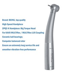 US BEING Dental High Speed Handpiece 4Hole Fiber Optic LED Coupler fit KAVO 6Pin