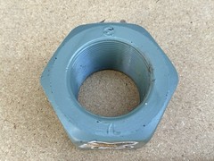 Massive Industrial Hex Nut 4 1/2” x 3” Door Stop Large Giant Crane 9 Pounds