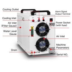 S&A CW5200 CW5202 CO2 Industrial Water Chiller for CO2 Laser Cutting Machine