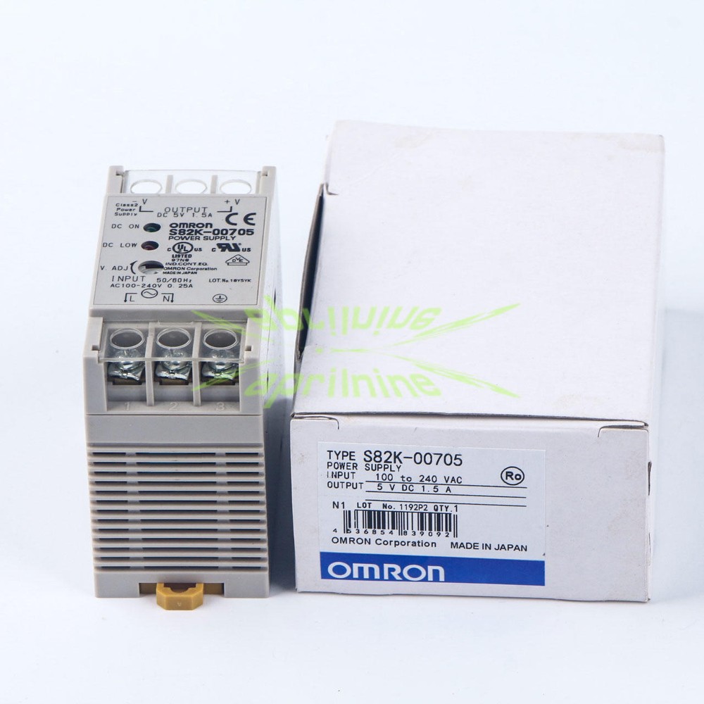 1PC Omron S82K-00705 100-240VAC 5VDC 1.5A switching power supply New