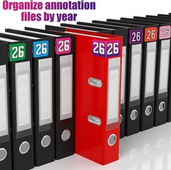 500Pcs 2026 Year Stickers, 3/4X1-1/2 Inch File Folder Labels 26 Year Colored Sel