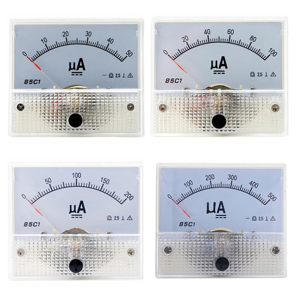 DC Ammeter 50uA 100uA 200uA 300uA 500uA 85C1 Ammeter Analog Amp Panel Meter