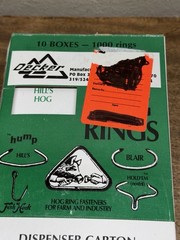 Lot of 1,000 Decker Manufacturing Company ~Decker’s Hump Hill’s No.3 Hog Rings