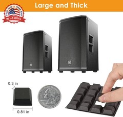 Rubber Feet for Electronics, Adhesive Rubber Feet 16PCS, Black Rubber Bumpers Se