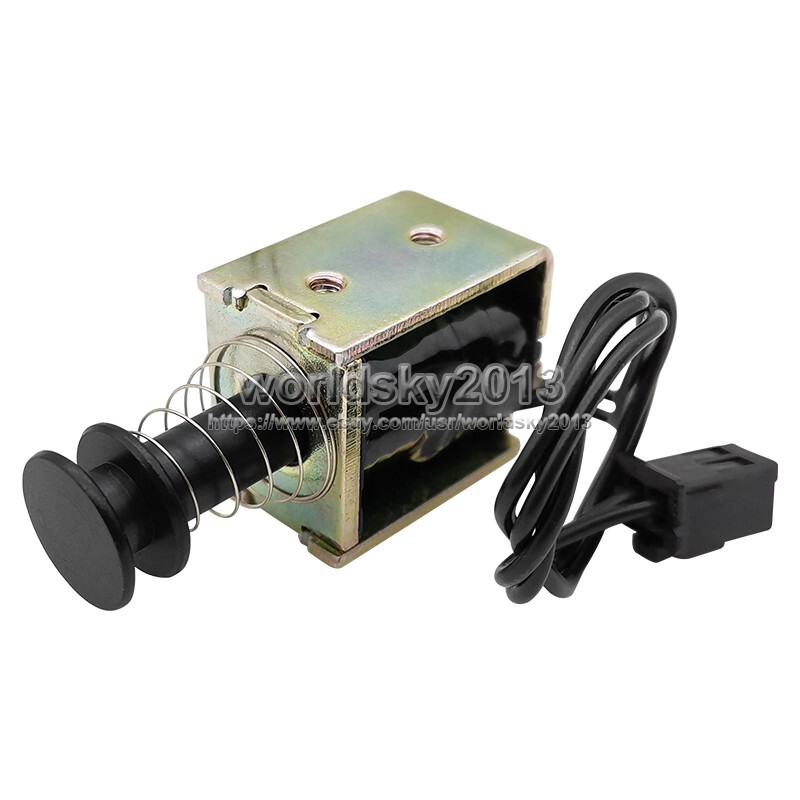 1x DC12V Push Pull Type Linear Electromagnet Solenoid Magnet DC Magnetic Plug