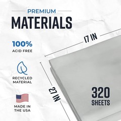 Newsprint Packing Paper Sheets for Moving | | 320 Sheets | 10 lb | 27″ x 17″…