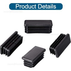 Rectangular Plastic End Caps For Tubing Blanking Plugs Inserts Furniture Feet