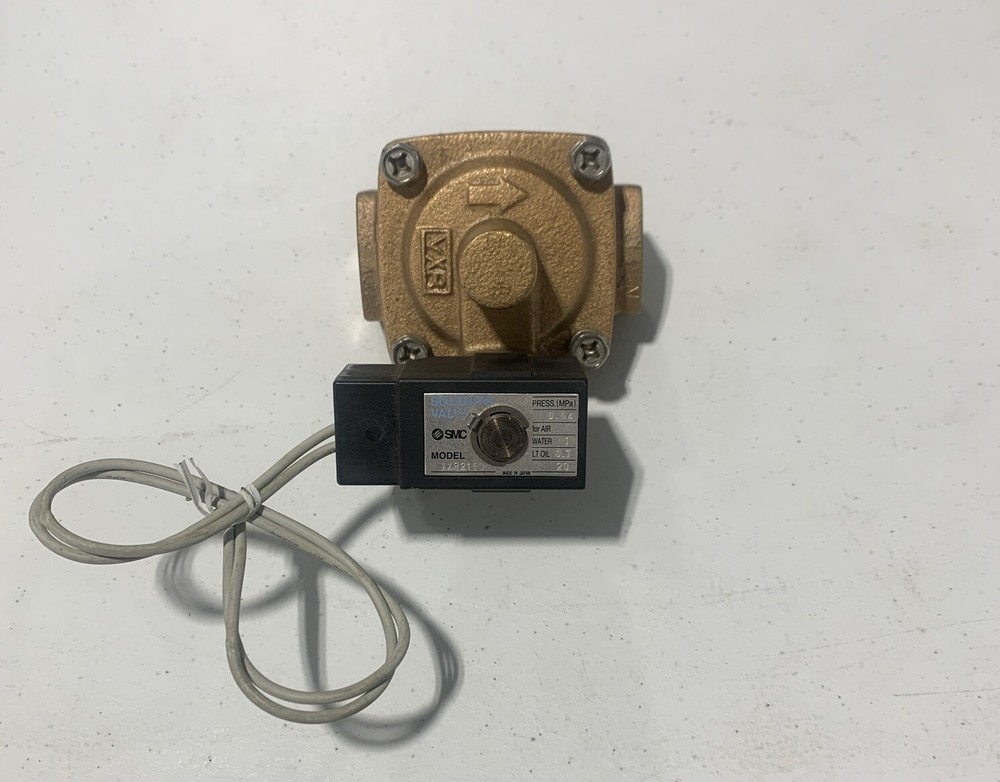 SMC VXR2150 2-Way Media Valve .04 MPa AC 120V 60Hz Class B 3/4″ Port *NOB*