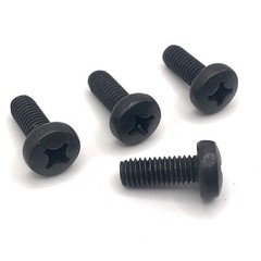 Stainless Screws for Volkswagen Tiguan License Plates (Set of 4, Black, Rear)