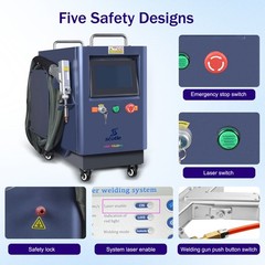 1500W 4 IN 1 Laser Welding Cleaning Machine Metal Cutting Air Cooling SUP 23T US