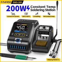 FNIRSI DWS-200 Smart Soldering Iron Kit 200W Electronics Welding Tools 100℃-450℃