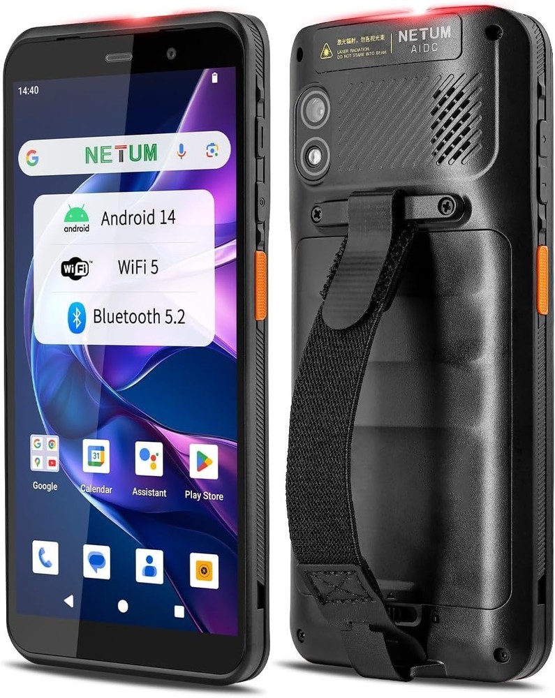 NETUM Android 14 Handheld Barcode Scanner Mobile Computer, Q900 w/ Honeywell HS7