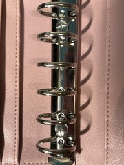 Print Pression Pocket Size Textured Blue & Pink Rings Planner Organizer NEW!!!