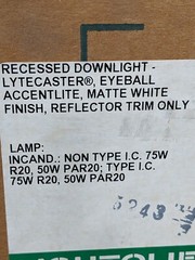 Lightolier 5″ Aperture Baffle Eyeball Reflector Trim – 1022