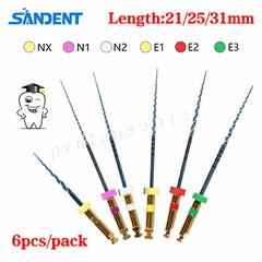 Dental Endodontic Rotary Taper Endo 6Pc Engine NITI Files 21/25/31MM