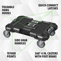 Flex FS1701 Stack Pack Dolly 250 lb Capacity with 360 Casters – Brand New