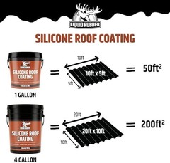 Liquid Rubber Silicone Roof Coating – UV-Reflective, No Primer Needed, One-Co…