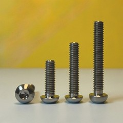 Titanium GR5 ISO7380 Hex Socket Bolts Button Head Screws M2 M2.5 M3 M4 M5 M6 M8
