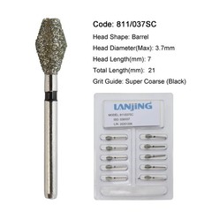 Dental Diamond Burs Pear Round End Taper Barrel FG Medium Coarse Fine High Speed